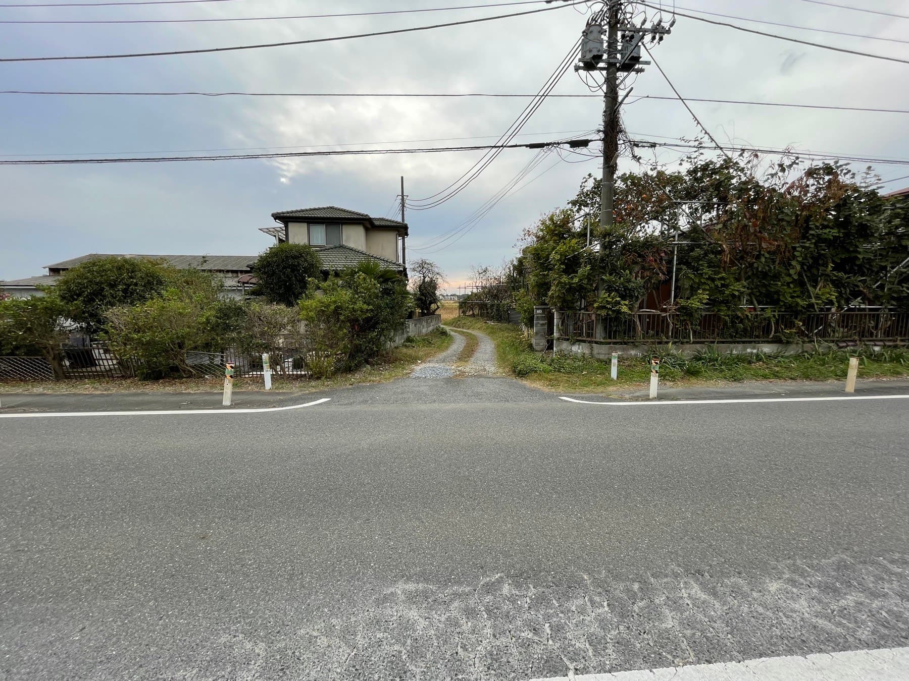 Driveway in front of the store